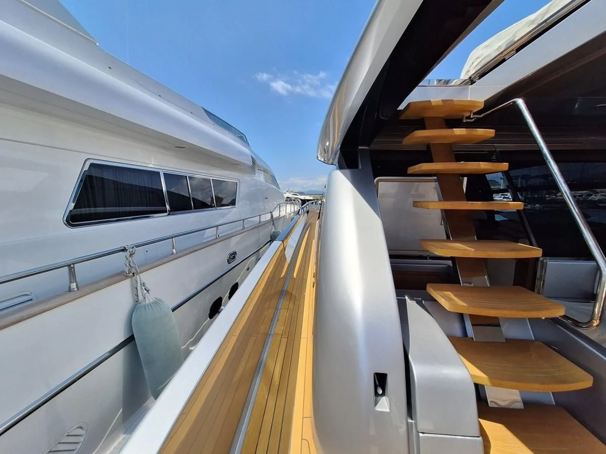 the inside of a boat aboard CHILUCE Yacht for Charter