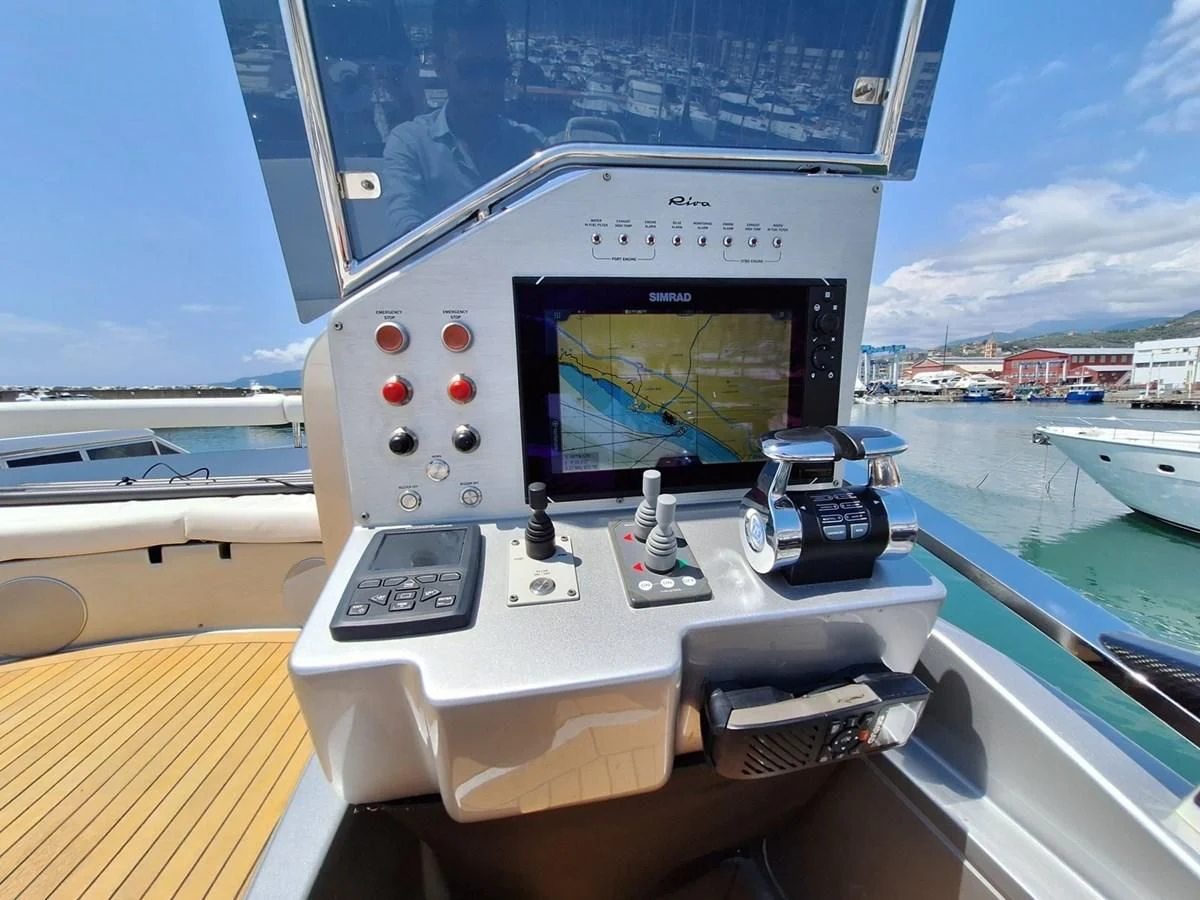 a control panel on a boat aboard CHILUCE Yacht for Charter