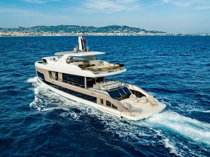 a boat on the water aboard WATERLILY Yacht for Sale