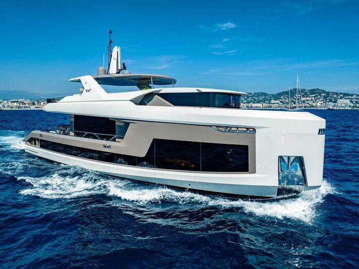 a boat on the water aboard WATERLILY Yacht for Sale