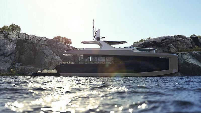 a boat on the water aboard WATERLILY Yacht for Sale