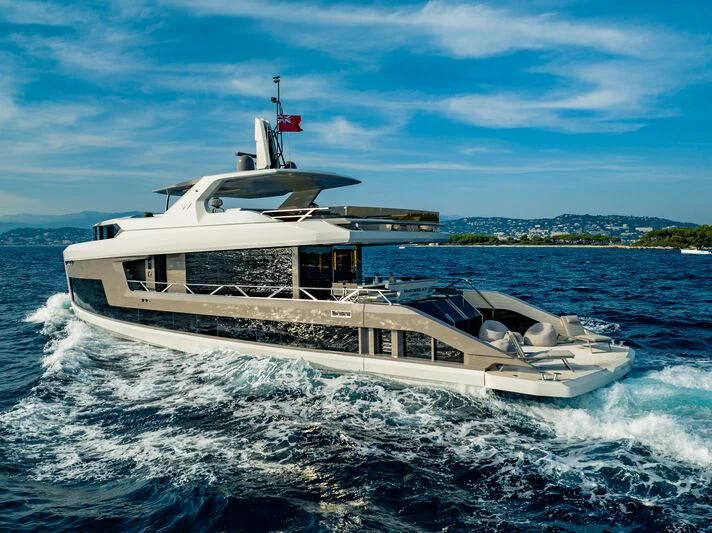 a boat on the water aboard WATERLILY Yacht for Sale