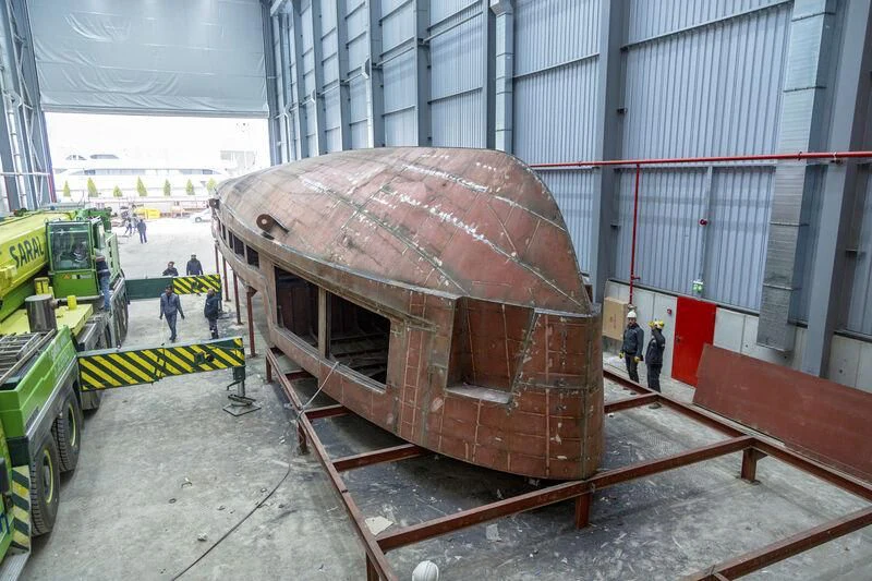 a large metal container aboard WATERLILY Yacht for Sale