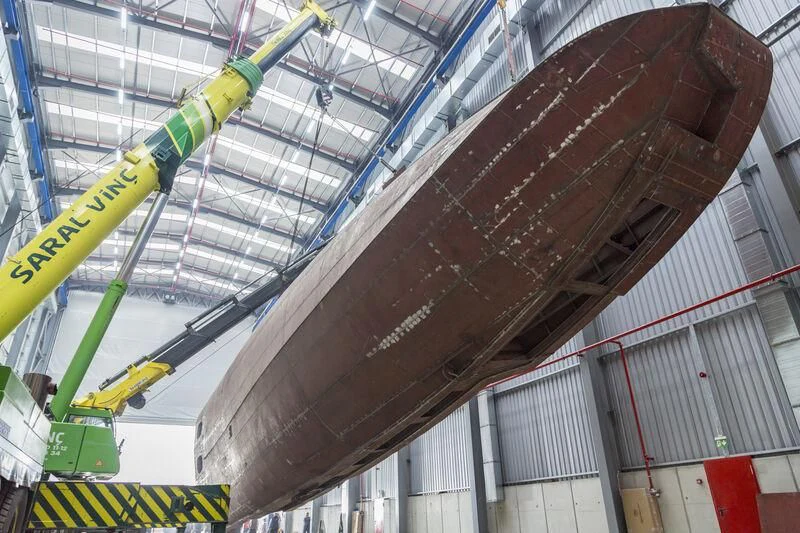 a close-up of a building aboard WATERLILY Yacht for Sale