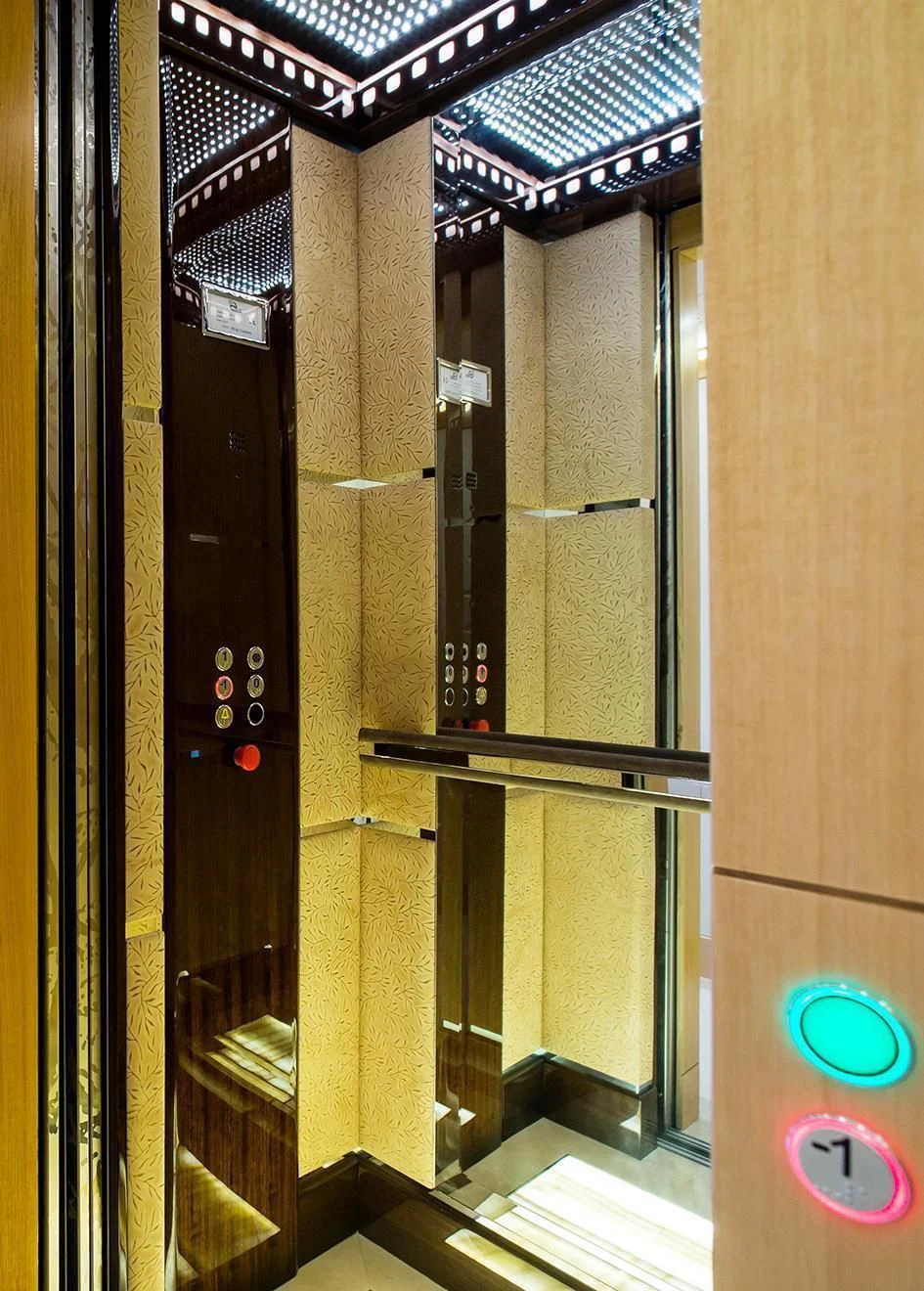 a door with glass panels aboard MY ESCAPE Yacht for Sale
