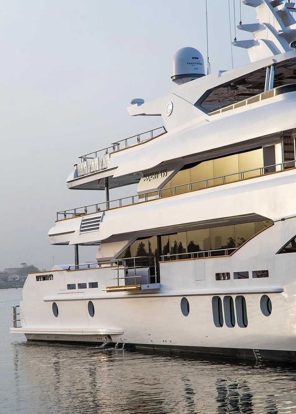 a large white cruise ship aboard MY ESCAPE Yacht for Sale