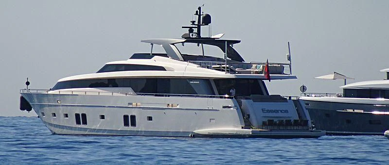 a white yacht in the water aboard ENSO 4 Yacht for Sale