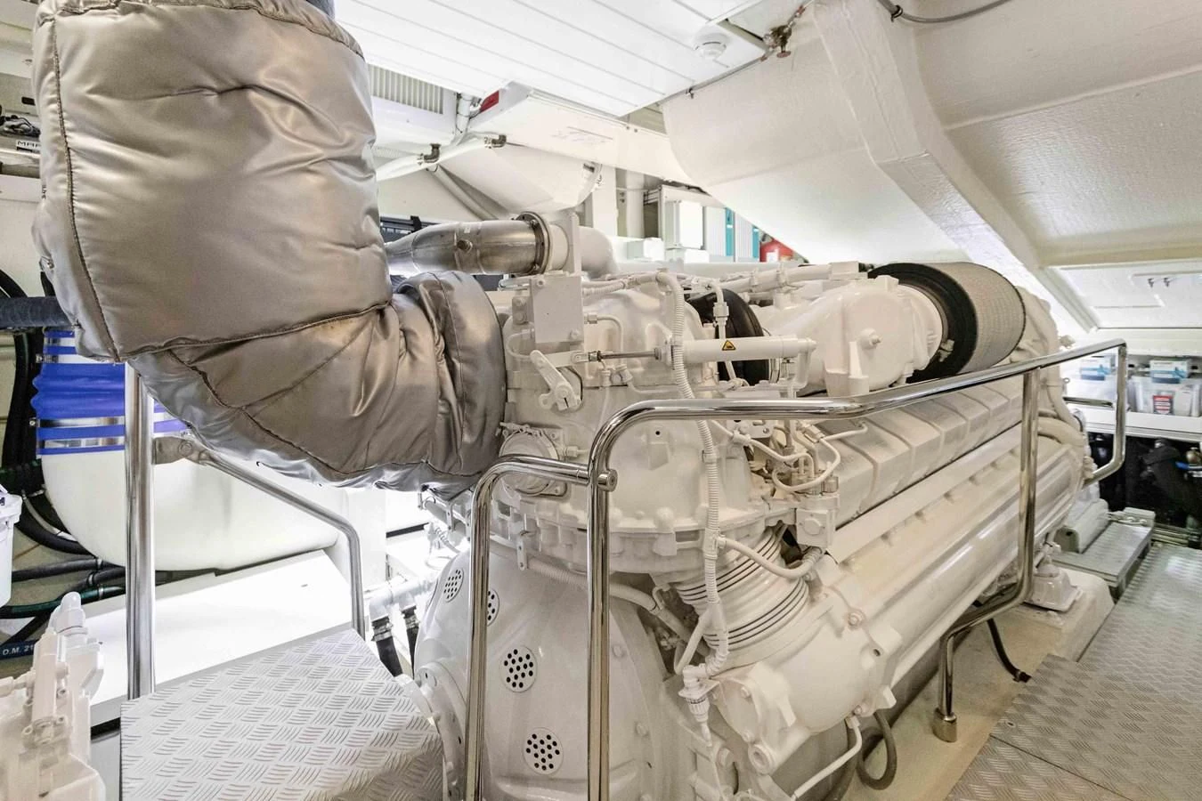 a person working in a factory aboard INDISCRETION Yacht for Sale