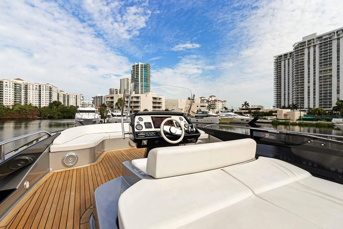 a car on a boat aboard INDISCRETION Yacht for Sale