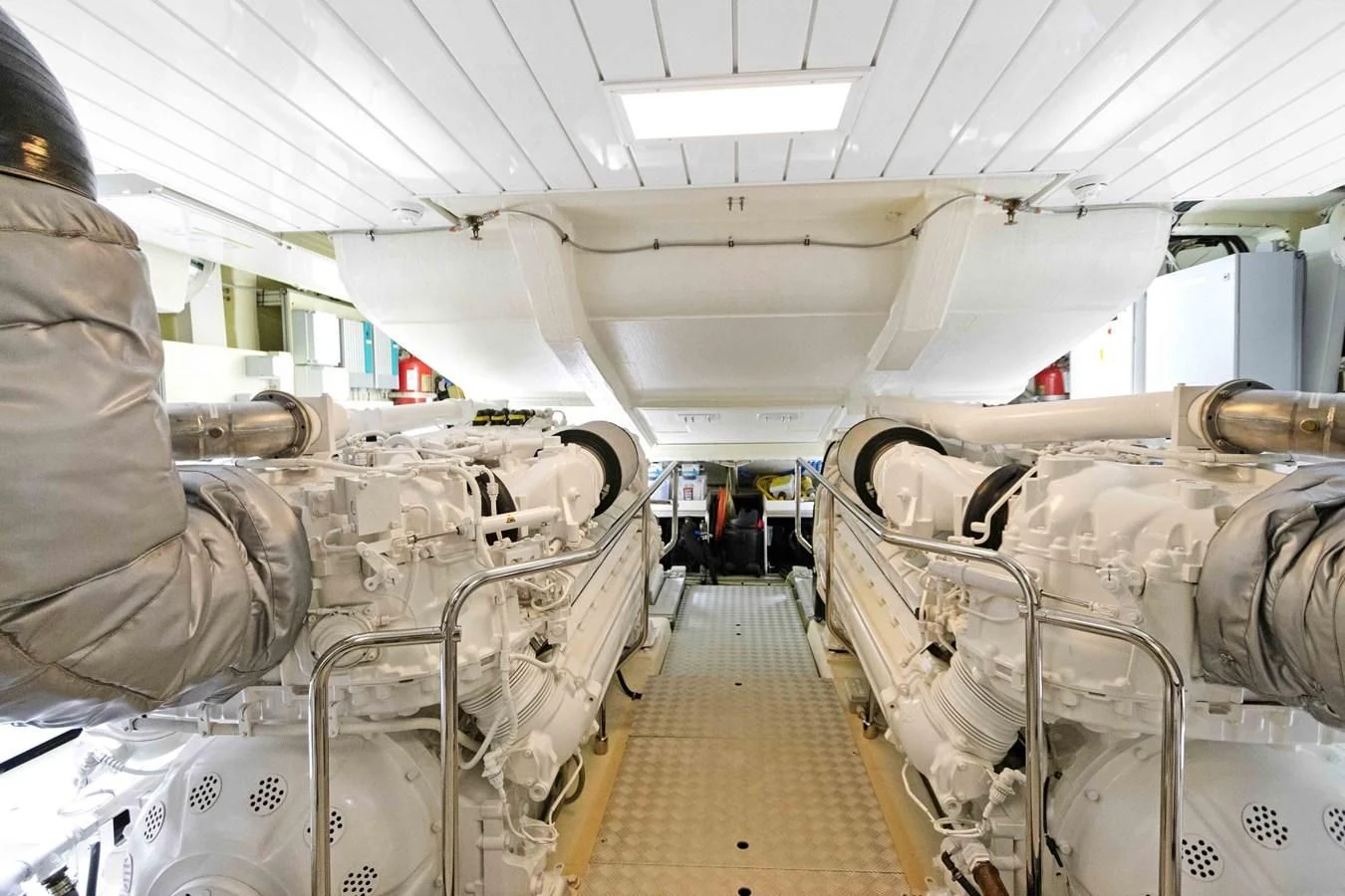 a room with several machines aboard INDISCRETION Yacht for Sale
