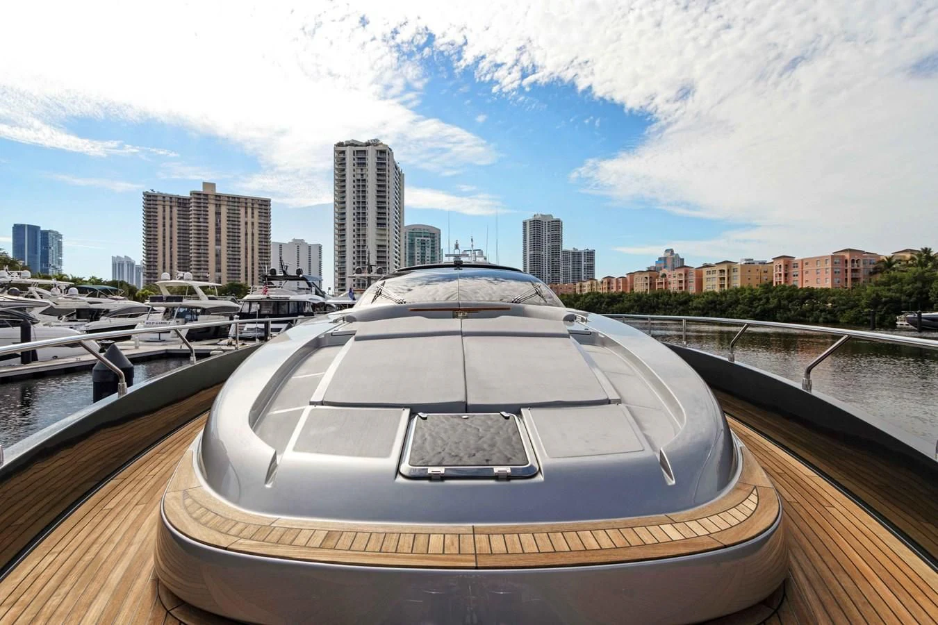 a boat on a bridge aboard INDISCRETION Yacht for Sale