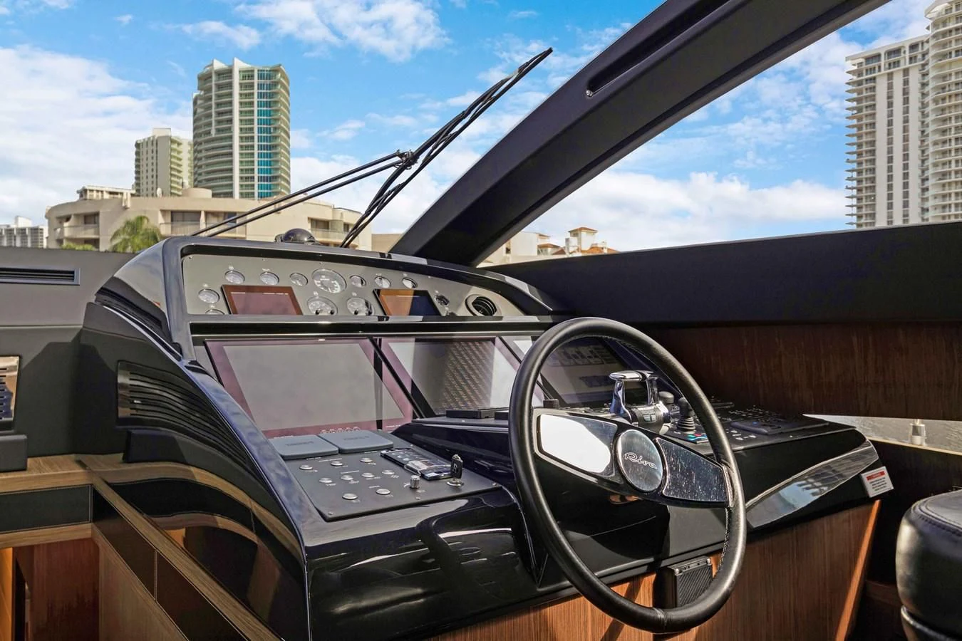 the inside of a car aboard INDISCRETION Yacht for Sale
