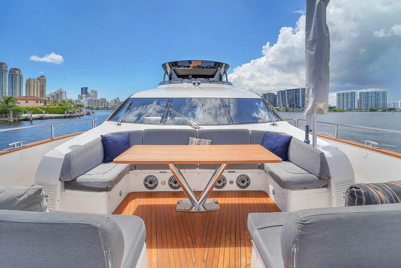 a boat on a deck aboard 92' SUNSEEKER 2016 Yacht for Sale
