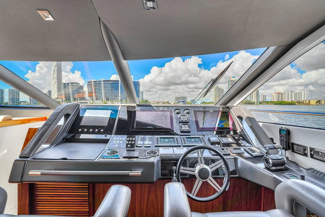 inside of a cockpit aboard 92' SUNSEEKER 2016 Yacht for Sale