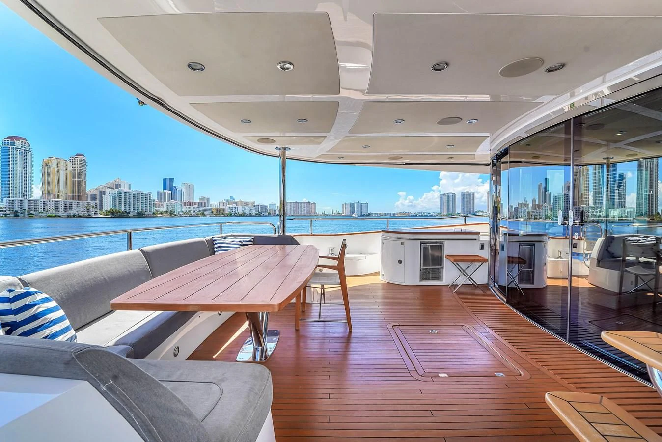 a boat on the water aboard 92' SUNSEEKER 2016 Yacht for Sale