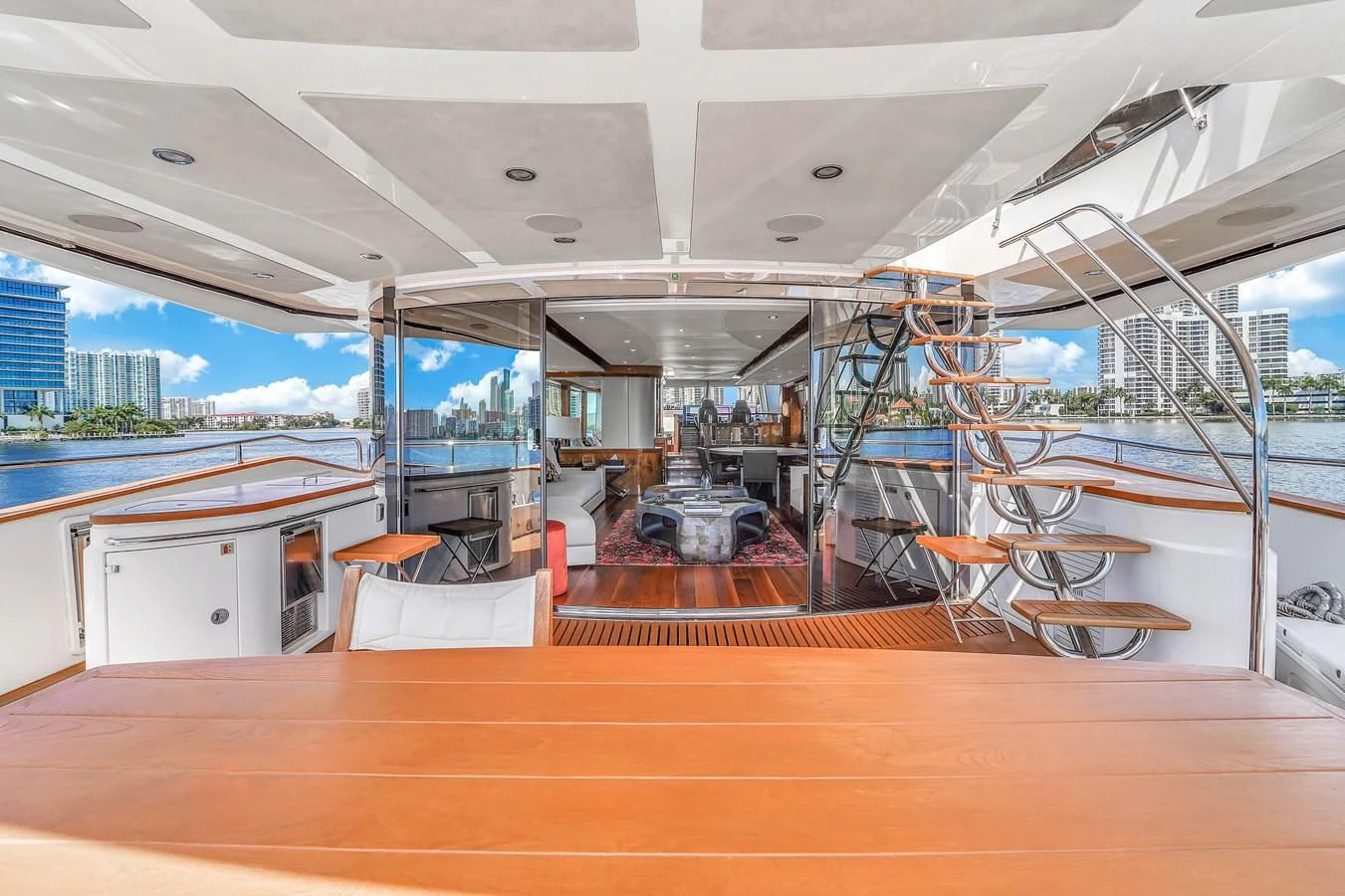 a room with a slide aboard 92' SUNSEEKER 2016 Yacht for Sale