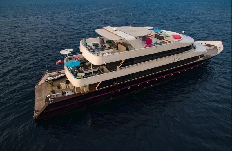 a boat on the water aboard AZALEA Yacht for Sale