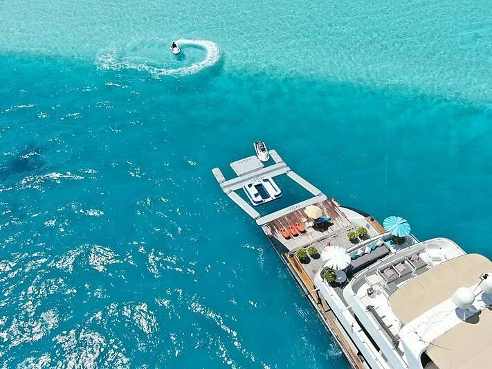 a boat in the water aboard AZALEA Yacht for Sale