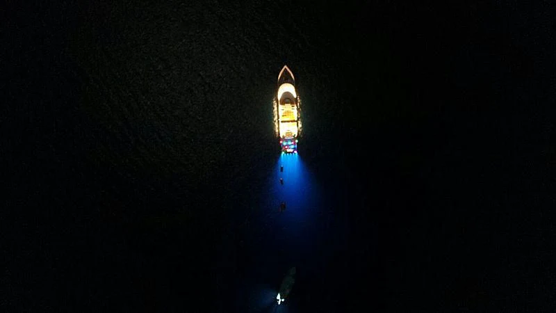 a rocket in the dark aboard AZALEA Yacht for Sale