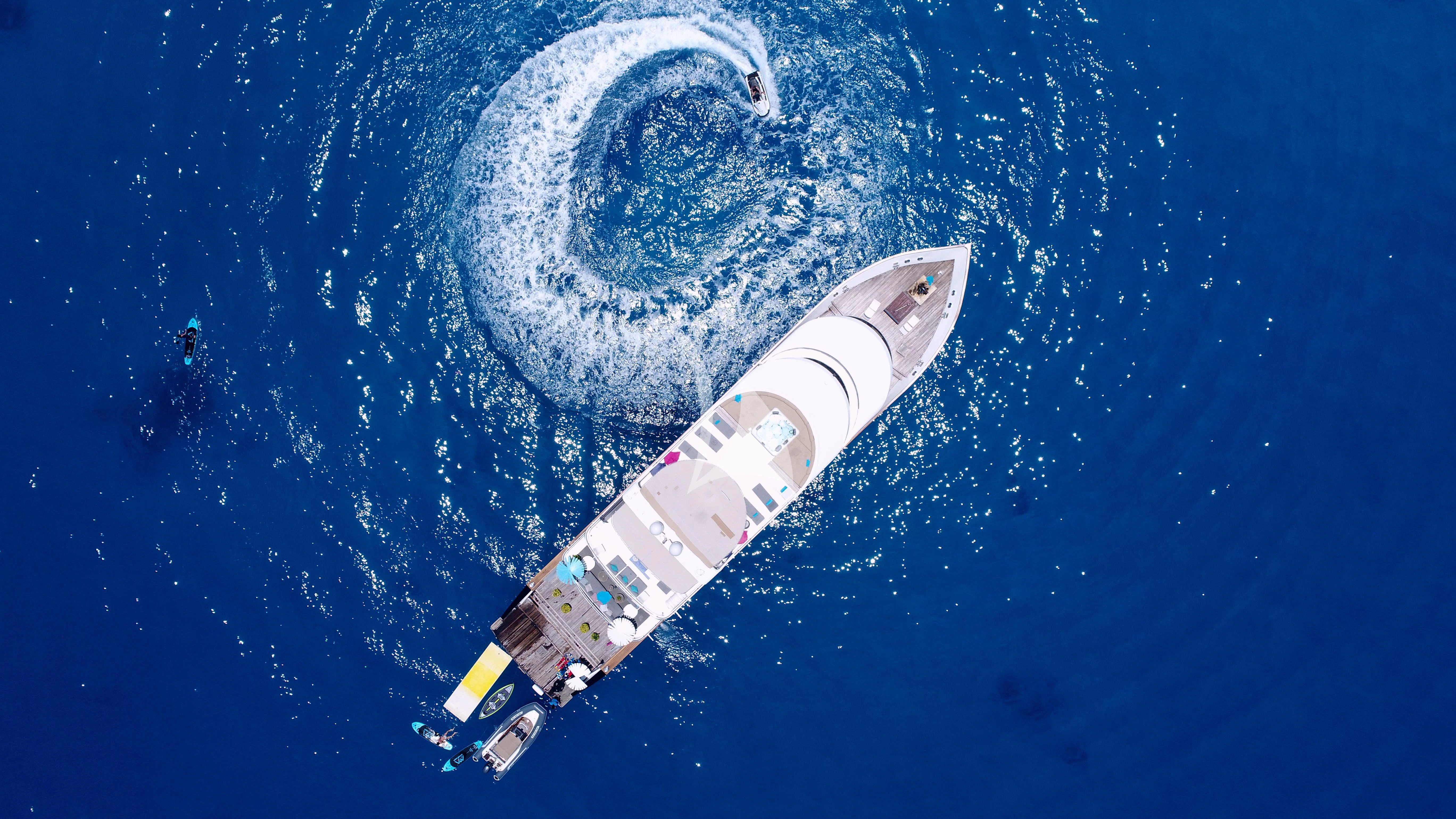 a satellite in space aboard AZALEA Yacht for Sale