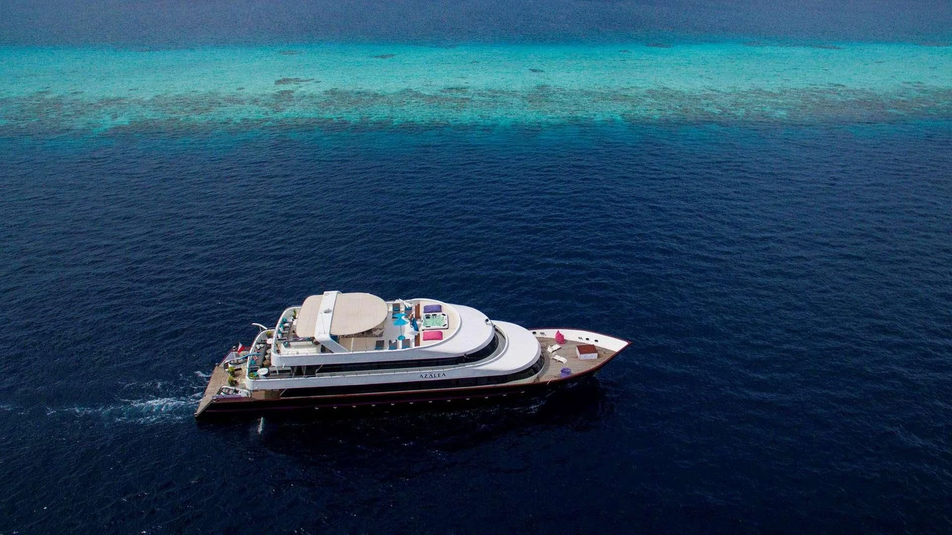 a boat in the water aboard AZALEA Yacht for Sale