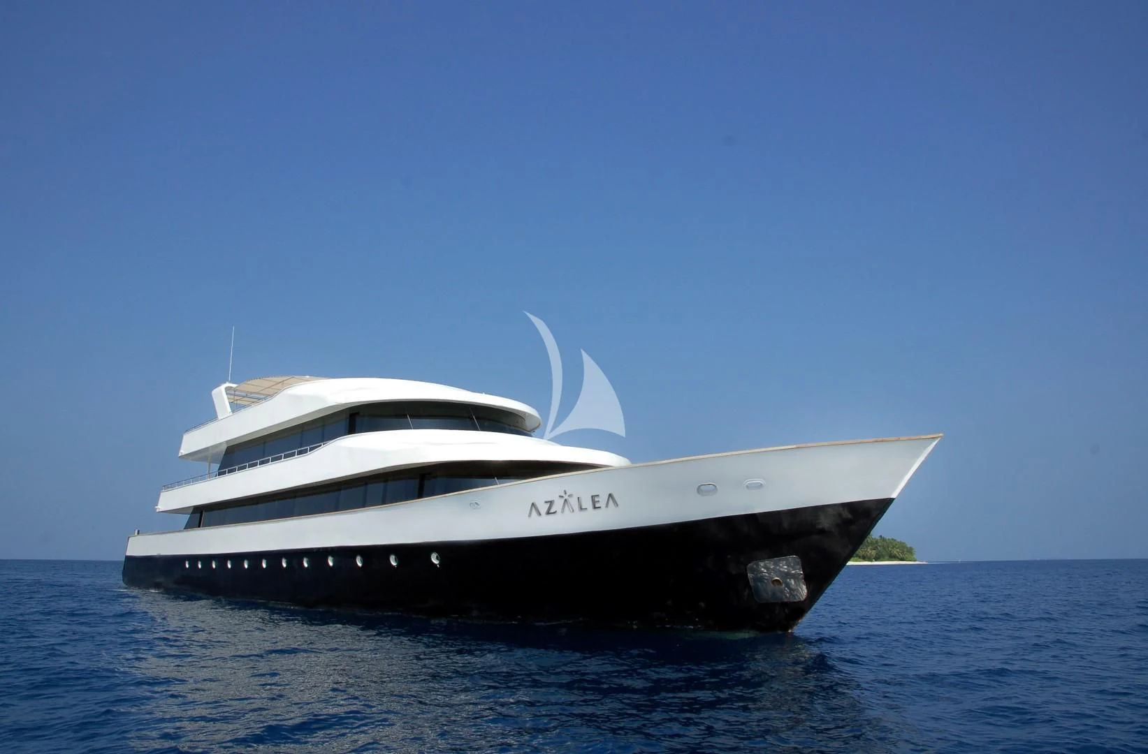 a boat in the water aboard AZALEA Yacht for Sale