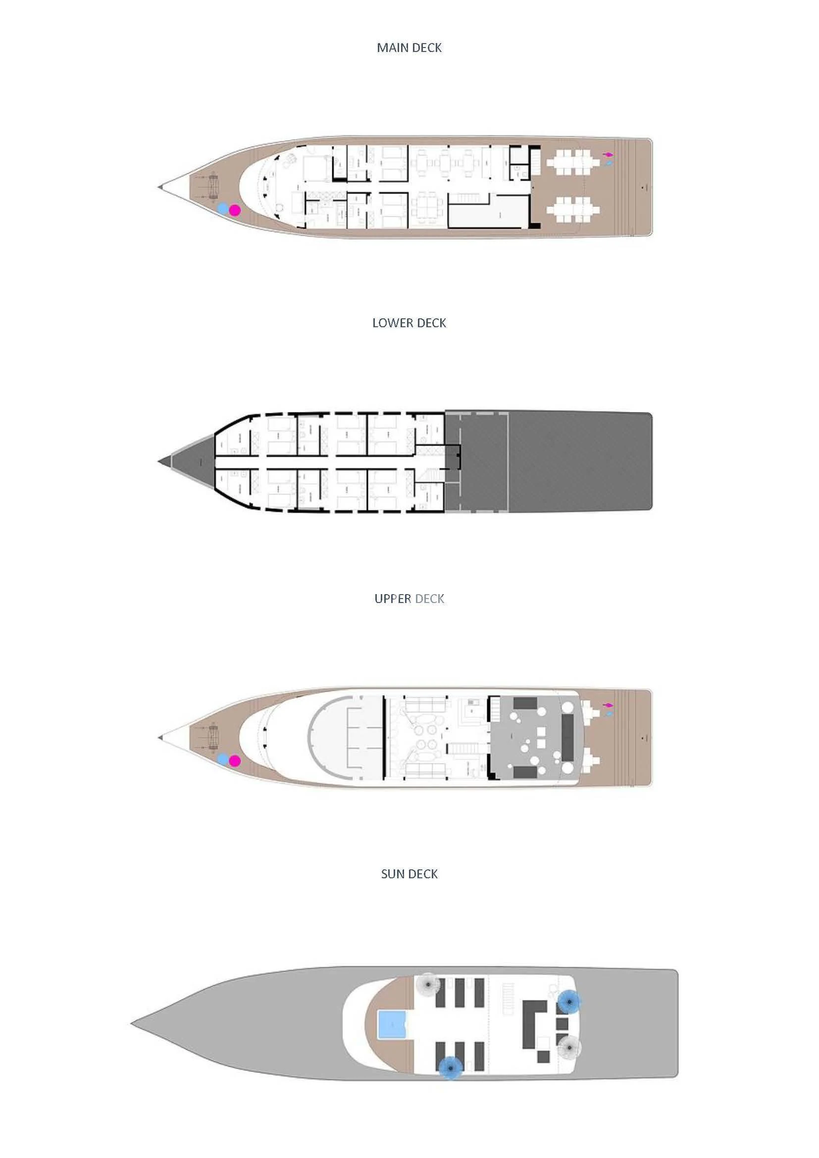 diagram aboard AZALEA Yacht for Sale