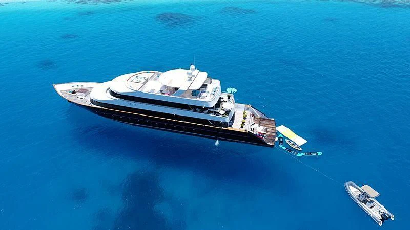a boat in the water aboard AZALEA Yacht for Sale