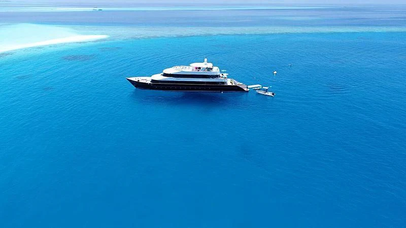 a boat in the water aboard AZALEA Yacht for Sale