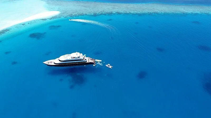 a boat in the water aboard AZALEA Yacht for Sale