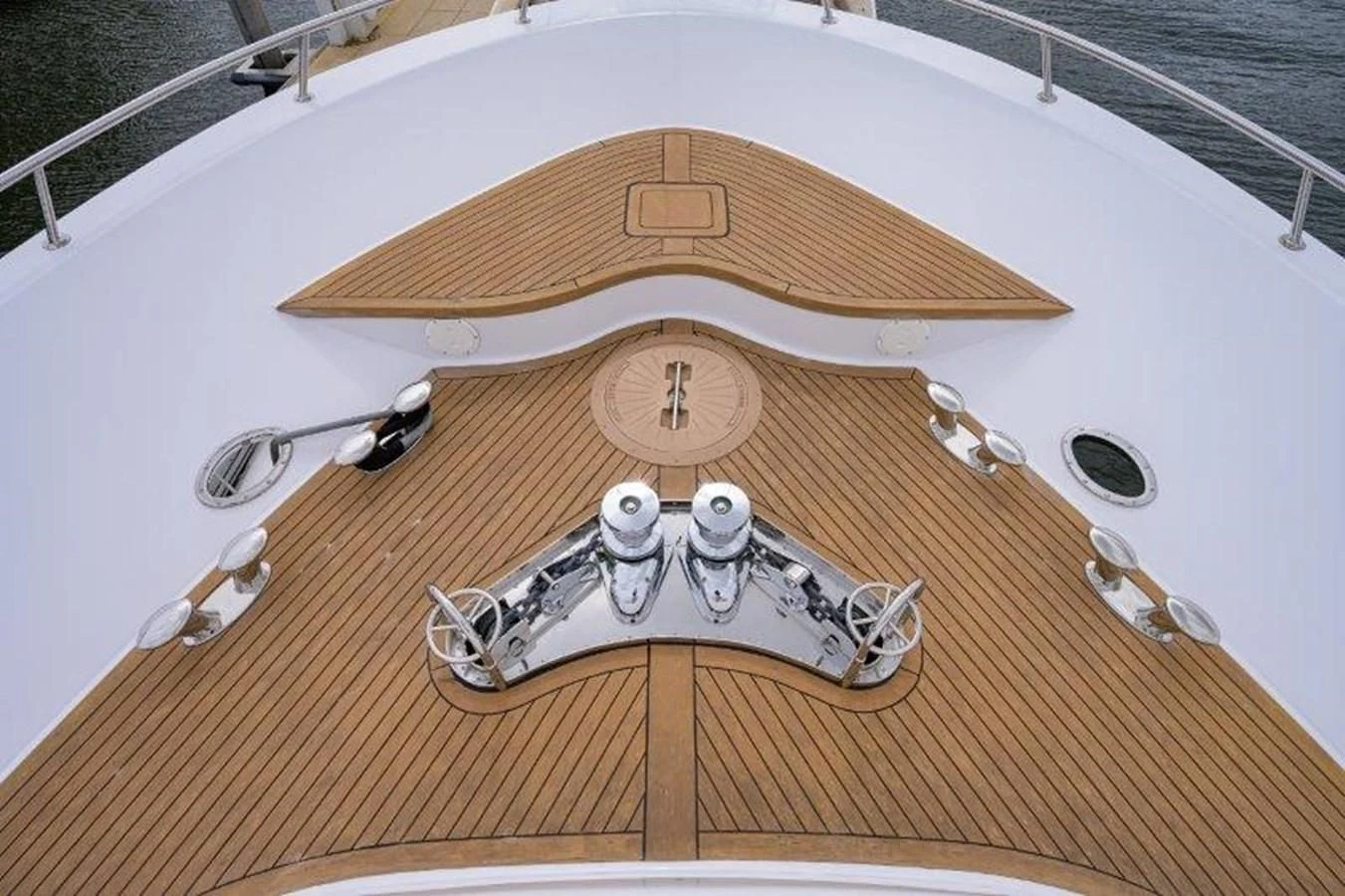 a clock on a building aboard ODYSSEY Yacht for Sale