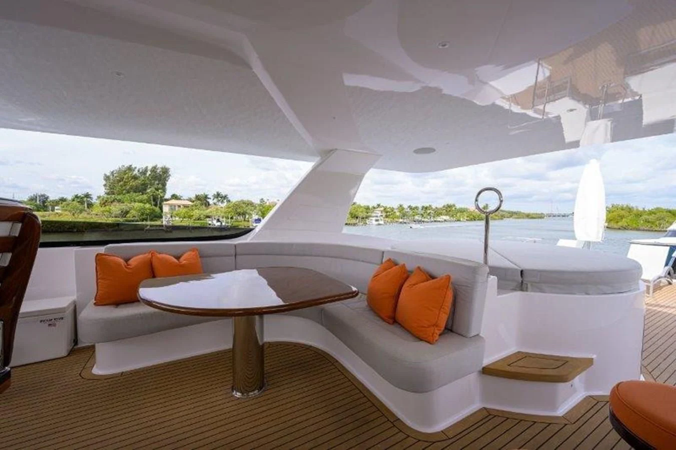 a room with a table and chairs aboard ODYSSEY Yacht for Sale