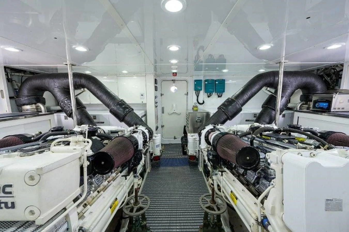 a room with machinery aboard ODYSSEY Yacht for Sale