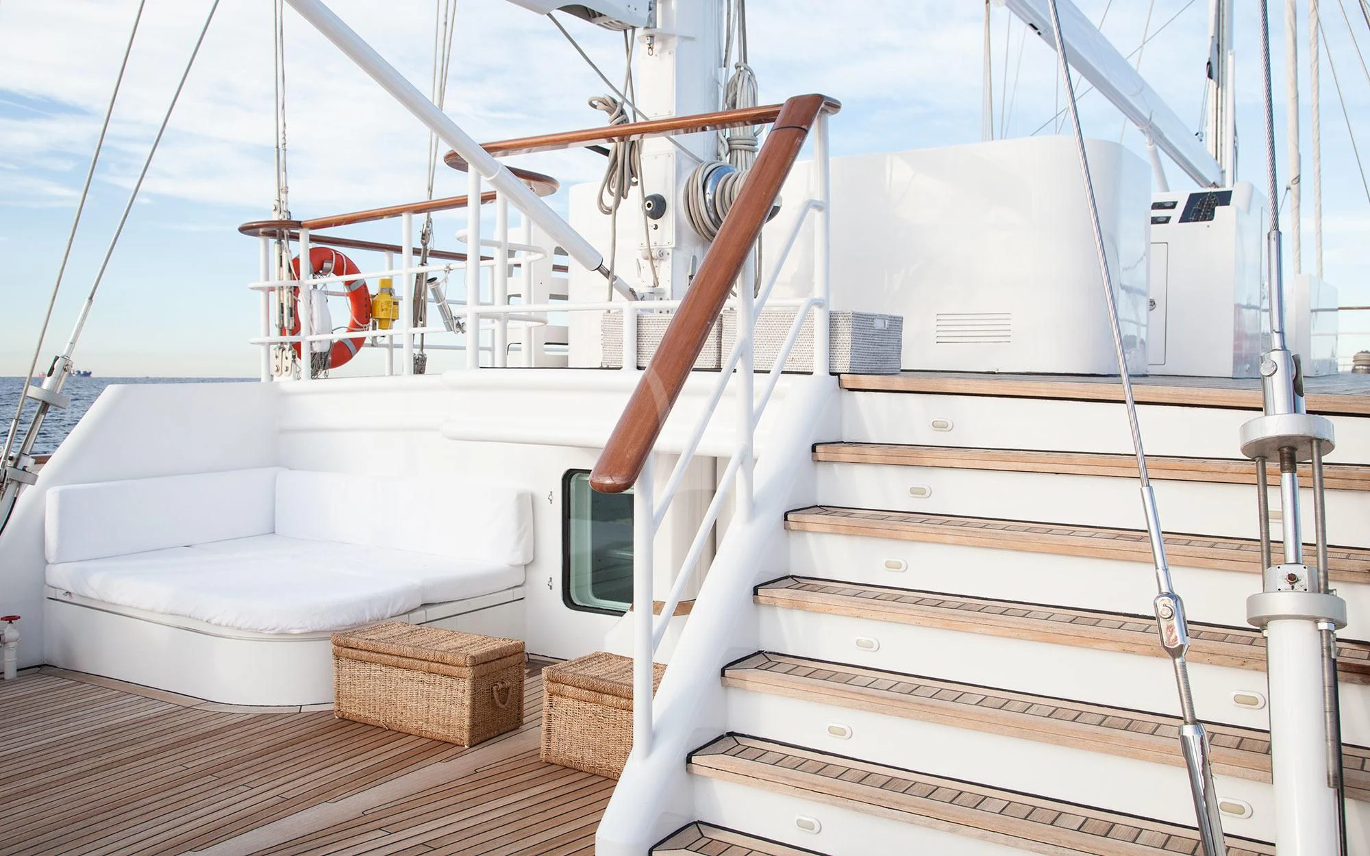 a boat on the water aboard MATA MUA Yacht for Sale