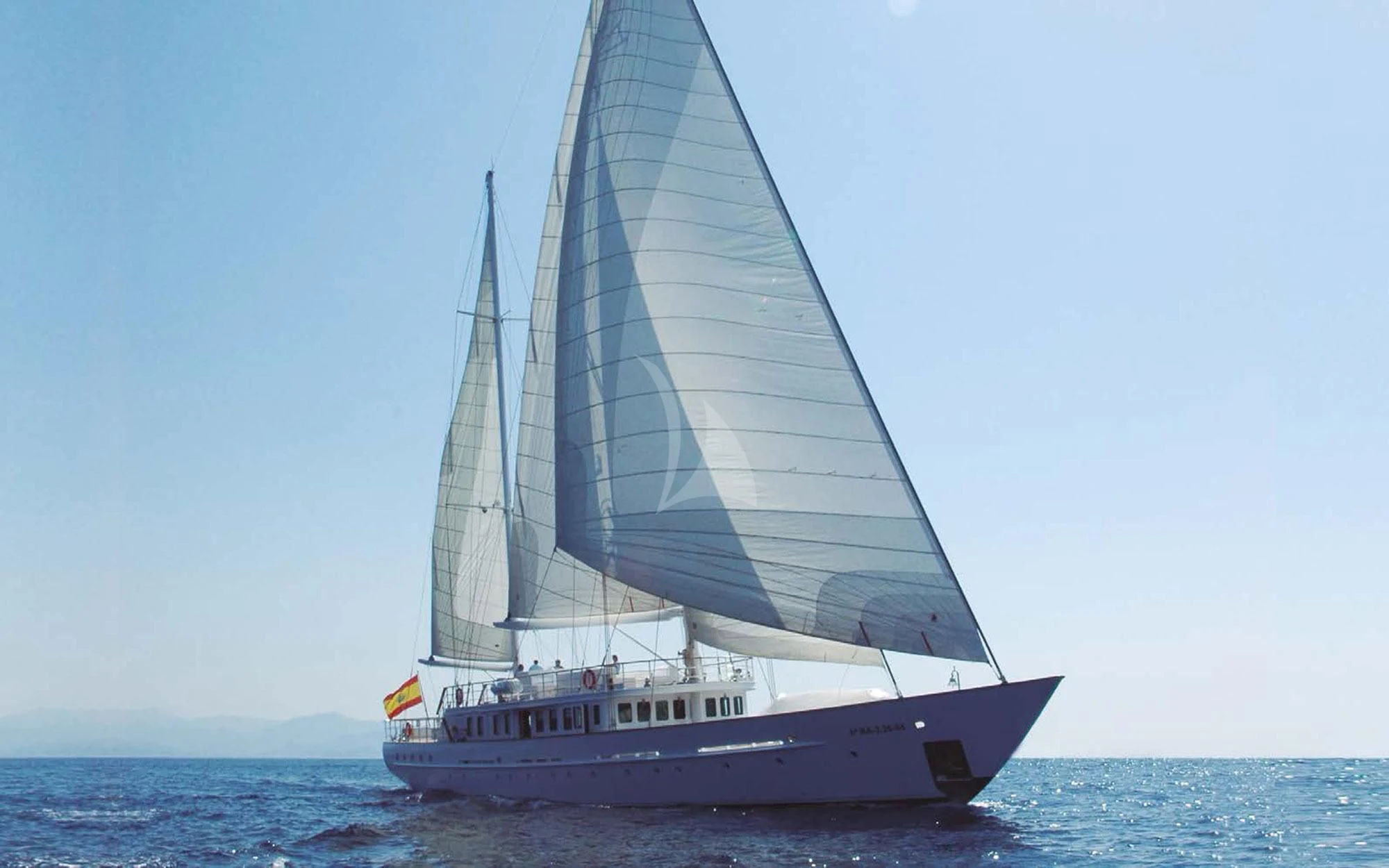 a boat on the water aboard MATA MUA Yacht for Sale