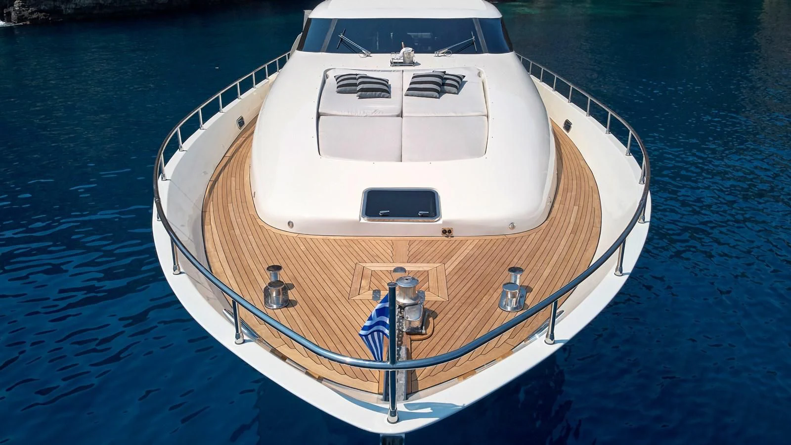 a boat on the water aboard RUBY Yacht for Charter