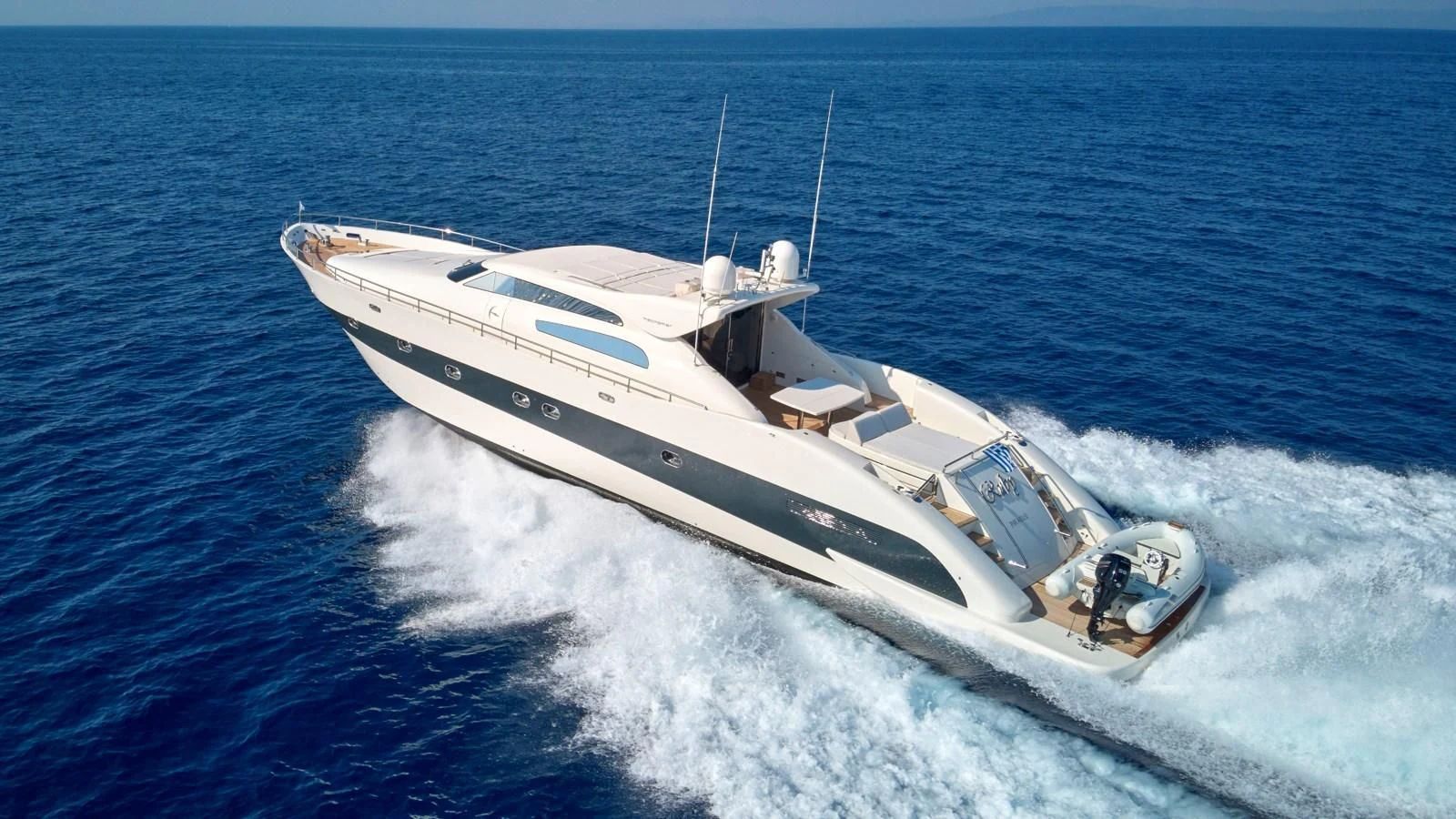 a boat on the water aboard RUBY Yacht for Charter