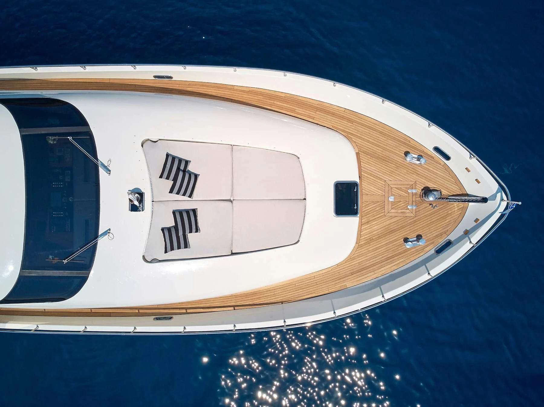 a close-up of a space ship aboard RUBY Yacht for Charter