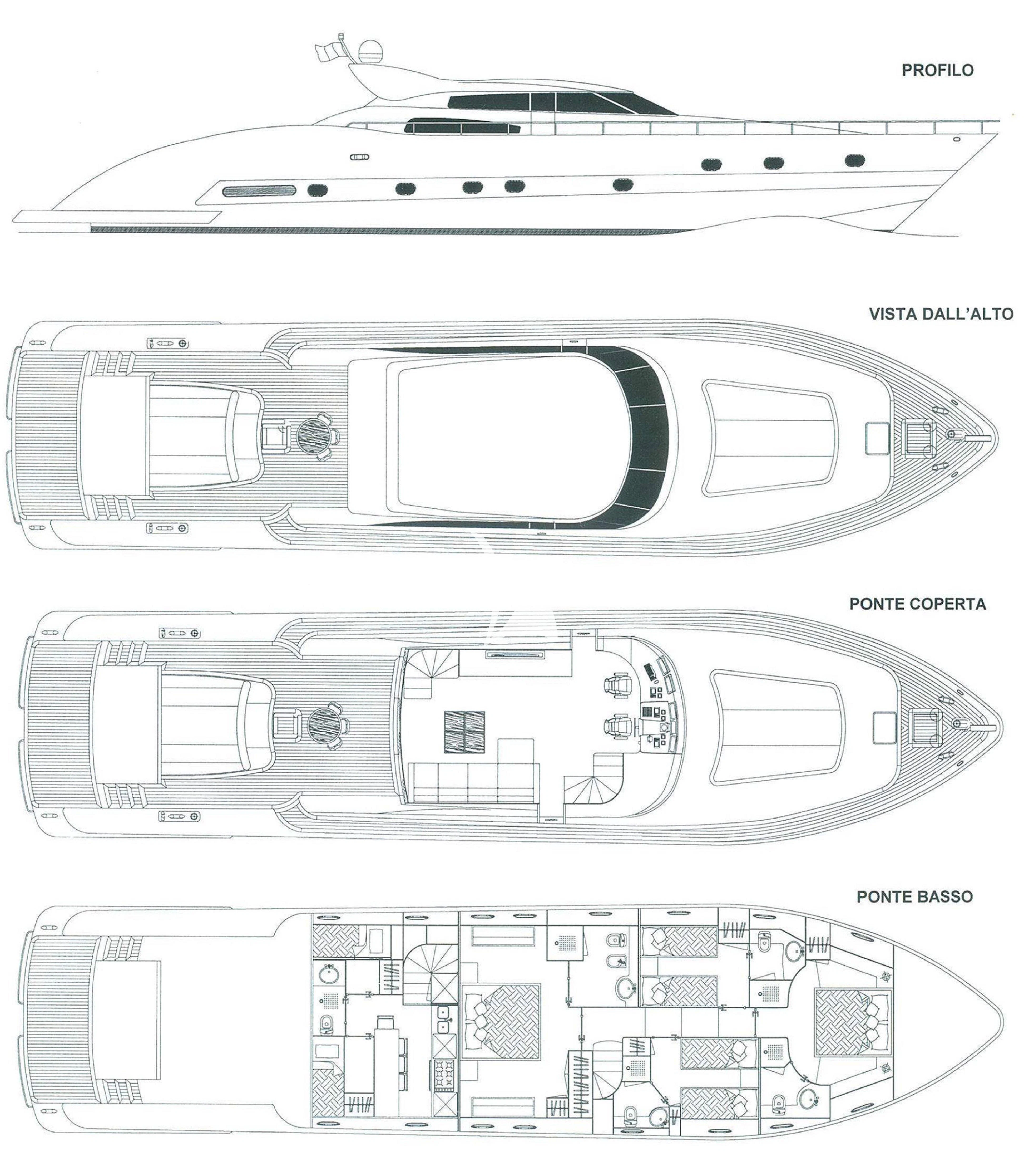 diagram aboard RUBY Yacht for Charter