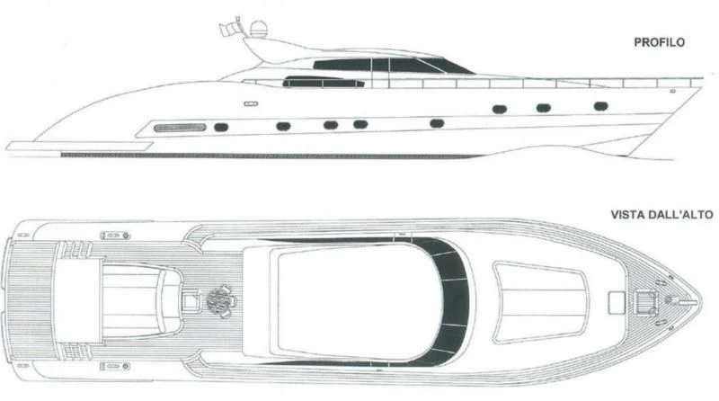 diagram aboard RUBY Yacht for Charter