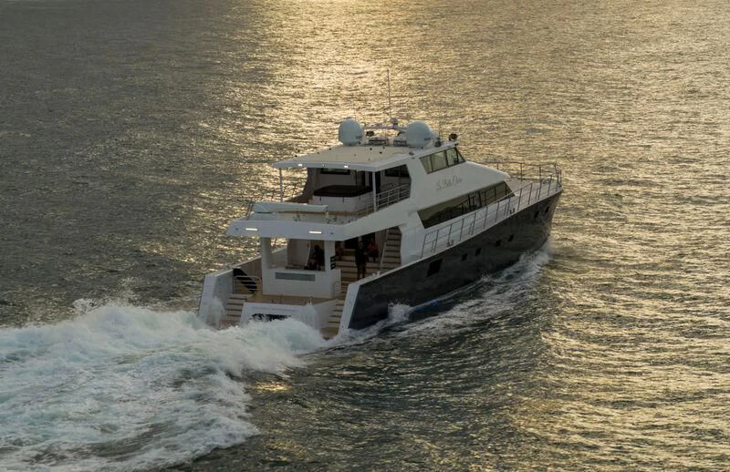 a boat on the water aboard LA BELLA CHERIE Yacht for Sale