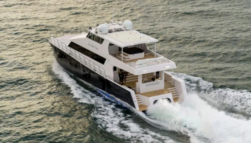 a boat on the water aboard LA BELLA CHERIE Yacht for Sale