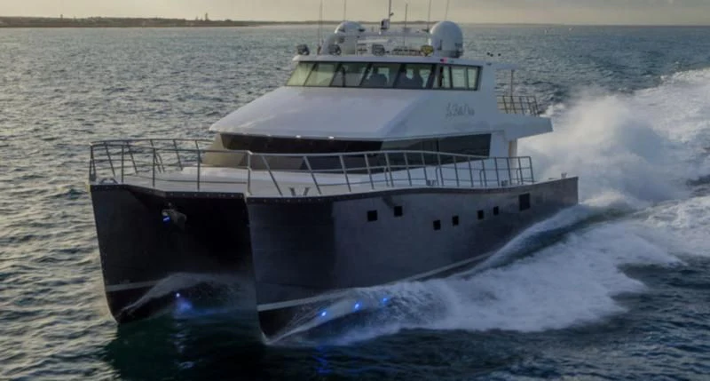 a boat on the water aboard LA BELLA CHERIE Yacht for Sale