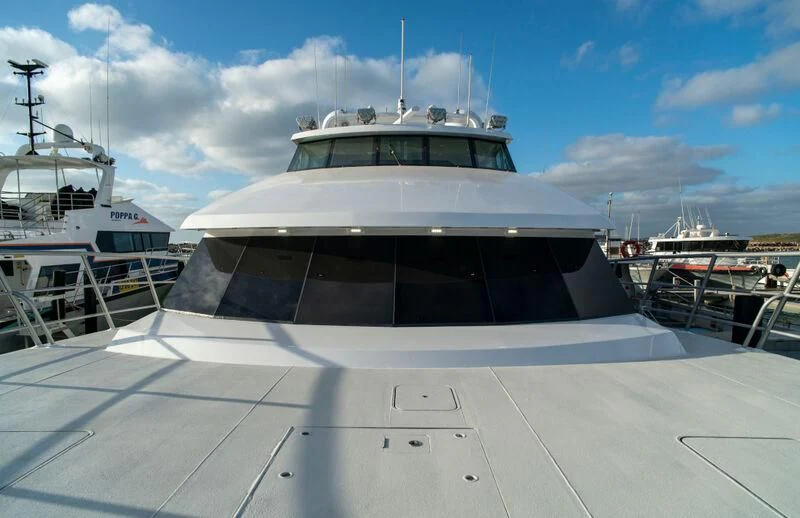 a large white yacht aboard LA BELLA CHERIE Yacht for Sale