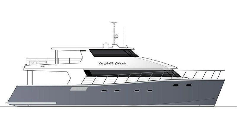 diagram, engineering drawing aboard LA BELLA CHERIE Yacht for Sale