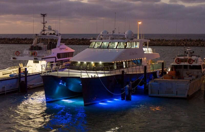 a group of boats are parked in the water aboard LA BELLA CHERIE Yacht for Sale