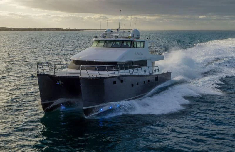 a boat on the water aboard LA BELLA CHERIE Yacht for Sale