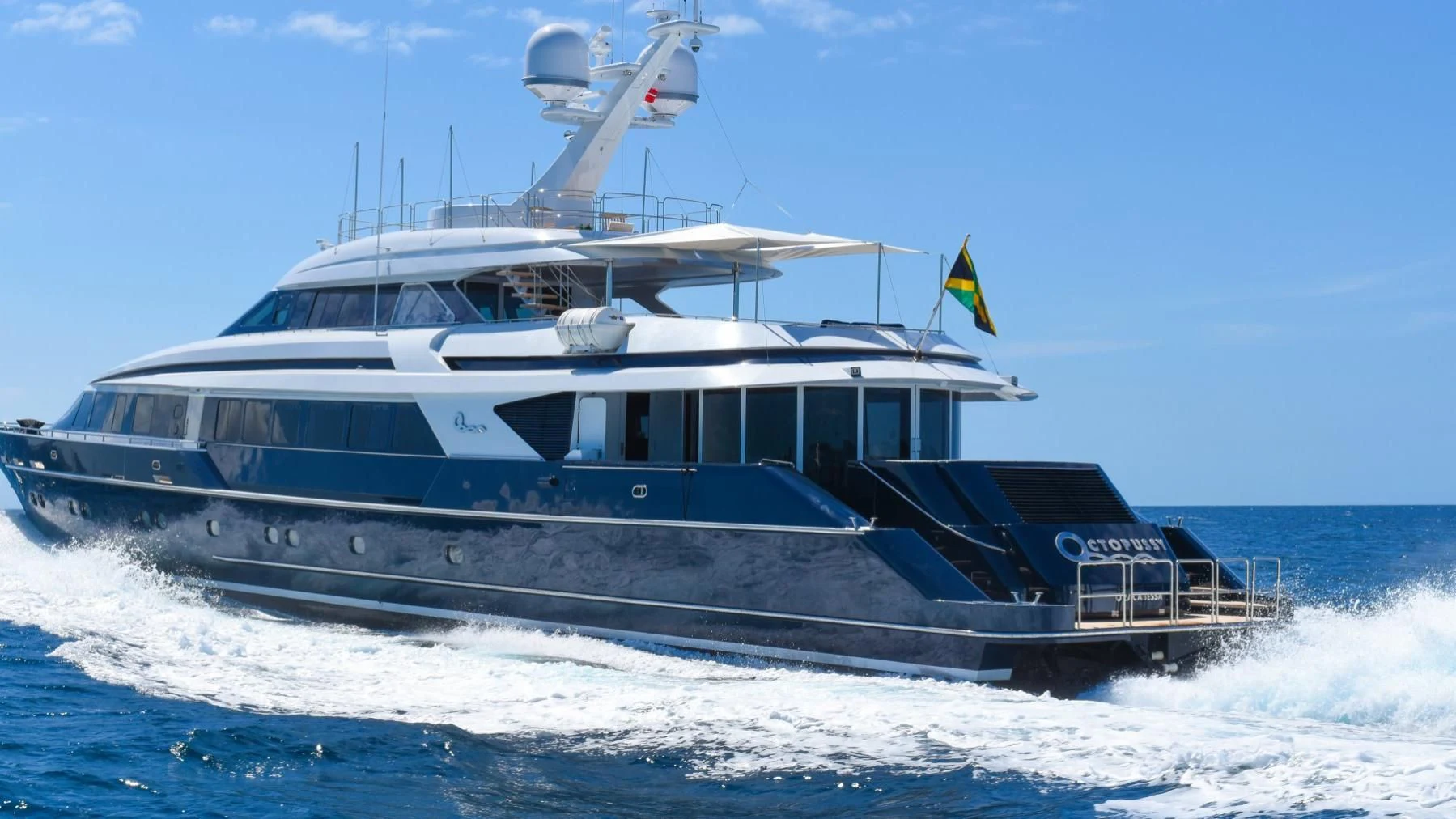 a boat on the water aboard OCTOPUSSY Yacht for Sale