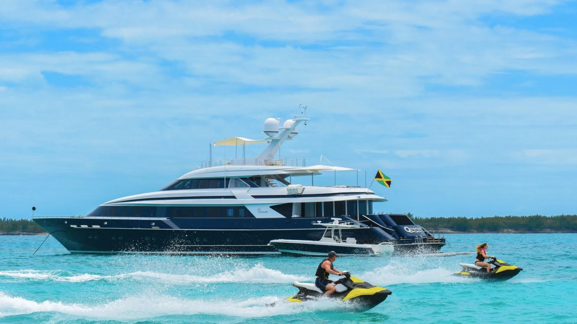 a boat on the water aboard OCTOPUSSY Yacht for Sale