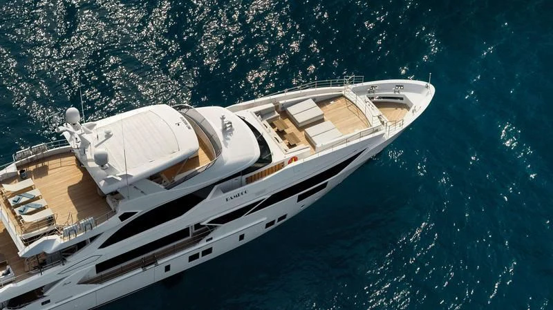 a space shuttle in the water aboard BAMBOO Yacht for Sale